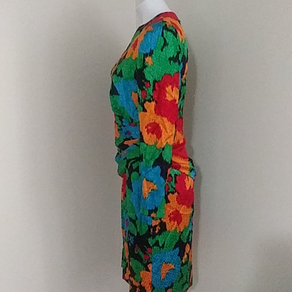 Wayne Kastning for Helga  Floral Dress Vintage Long Sleeves Rare - Picture 14 of 15